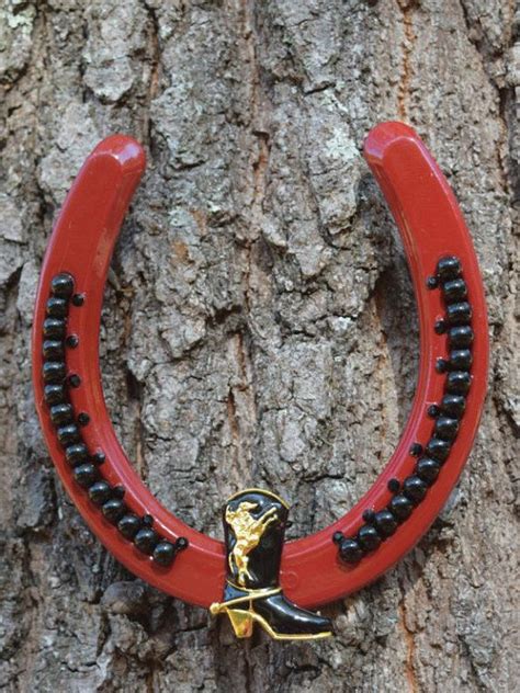 Cowboy Boot Horseshoe Western Decor Wall Accent Lucky Etsy Western