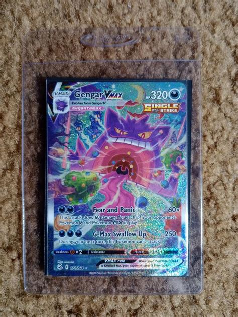 Pokemon Fusion Strike Gengar Vmax Alternate Art Nmm Pack Fresh For