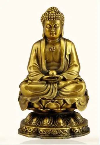 Chinês tibet budismo fane escultura em bronze sakyamuni shakyamuni