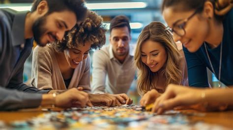 Premium Photo Teamwork Puzzle Group Of Diverse Business People