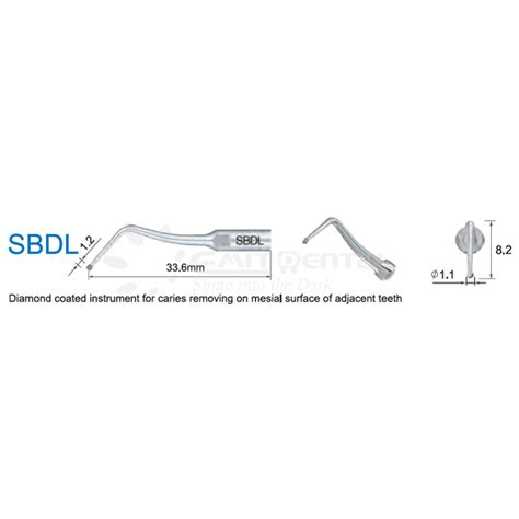 China Cavity Preparation Scaling Tip SBDL For SATELEC Manufacturers