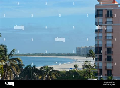 Marco Island Beach from Hilton Hotel, Marco Island, Florida Stock Photo ...