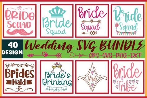 40 Wedding Svg Bundle Graphic By Thesvgfactory · Creative Fabrica