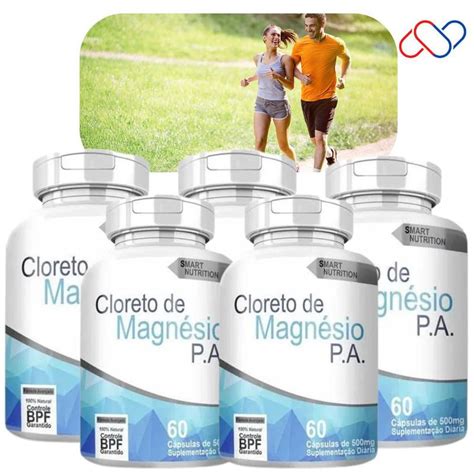 Kit Potes Cloreto De Magn Sio Mg C Psulas Elementos