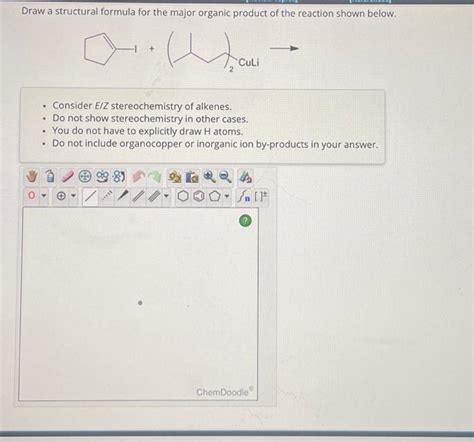 Solved Draw A Structural Formula For The Major Organic P