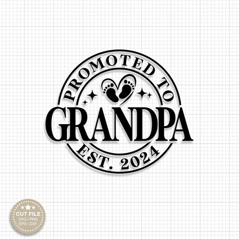 Promoted To Grandpa Svg First Time Grandpa Svg Grandpa Est Etsy