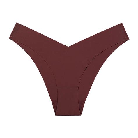 Rpvati Womens Thong Underwear Sexy No Show Breathable Low Rise Panties