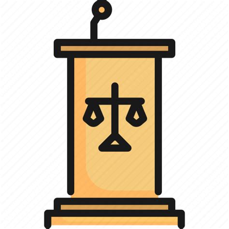 Judge With Witness On Podium Vector Illustration Graphic Design Clip