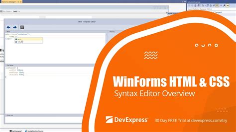 WinForms HTML CSS Syntax Editor Overview YouTube