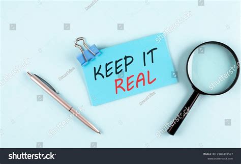 Keep Real Text Written On Sticky Stock Photo 2189491577 Shutterstock