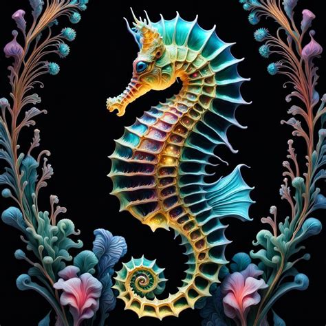 Bioluminescent Seahorse Ai Generated Artwork Nightcafe Creator