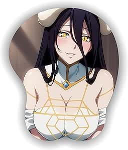 Amazon Xyranova Overlord Albedo Anime Mouse Pads Boob Oppai Gaming 3D Mousepads With Wrist