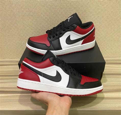 Air Jordan 1 Low Bred Toes Men S Fashion Footwear Sneakers On Carousell