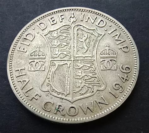 1946 KING GEORGE VI 0 500 Silver Half Crown British Coin 7 00