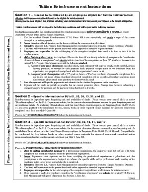 Fillable Online Slocounty Ca Tuition Reimbursement Form Instructions 9