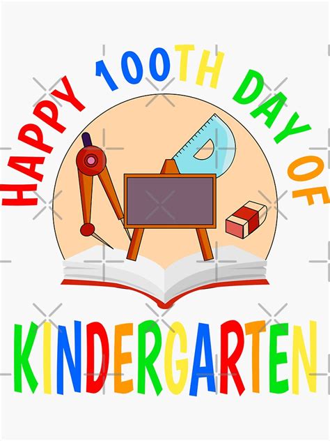 Happy 100th Day Of Kindergarten 2022 Sticker For Sale By Naworas