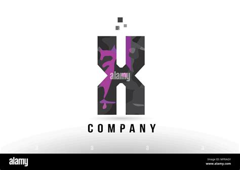 Purple Black Alphabet Letter X Logo Design Suitable For A Company Or