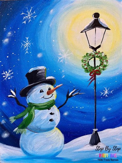 Easy Christmas PaintingsStep By Step Painting With Tracie Kiernan Diy