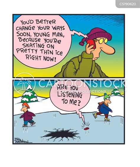 Skating On Thin Ice Cartoons and Comics - funny pictures from CartoonStock