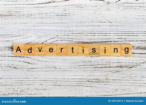 Advertising Word Made With Wooden Blocks Concept Stock Photo Image Of