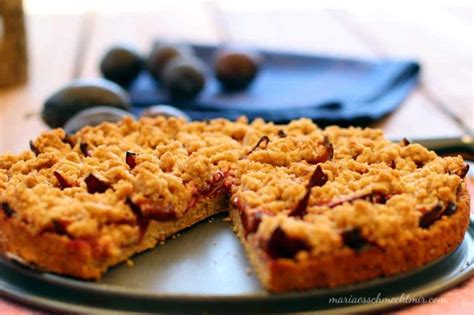 Vollkorn Pflaumenkuchen Mit Streuseln Zwetschgenkuchen Rezept