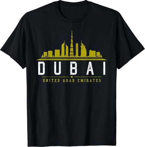 Amazon Mens Dubai Shirt Skyline United Arab Emirates Uae Tee