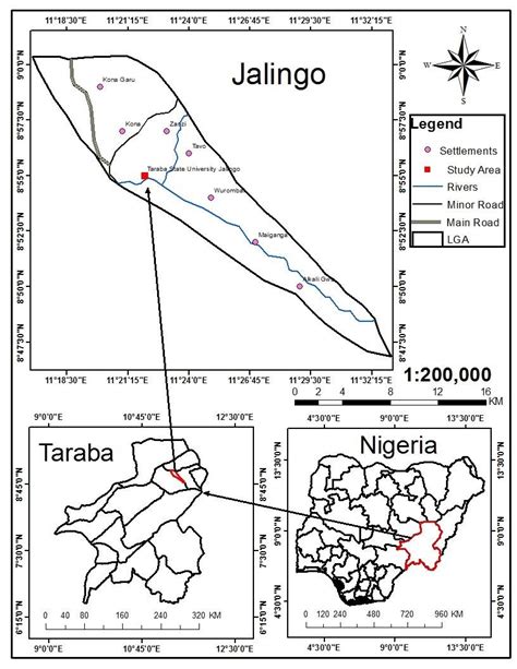 Map of Jalingo showing Taraba State University | Download Scientific ...