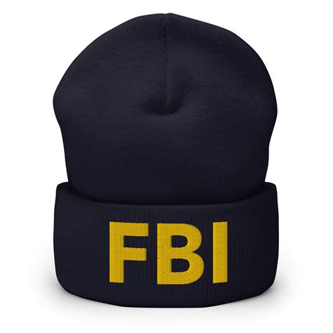 FBI Hat Embroidered Warm Cuffed Beanie FBI Costume FBI - Etsy