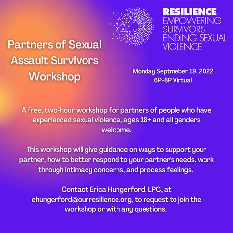 Partners Of Sexual Assault Survivors Workshop Resilience