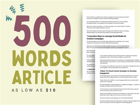 A 500 Word Article In 24 Hours Upwork