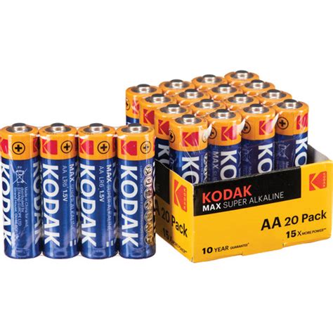 Kodak MAX AA Super Alkaline Batteries 7019 B H Photo Video