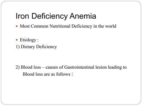 Microcytic Hypochromic Anemia Ppt