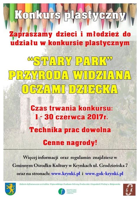 Konkurs Plastyczny Stary Park Przyroda Widziana Oczami Dziecka