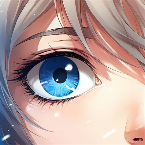 Linda Garota De Anime Olhos Azuis Gerada Por Ia Foto Premium