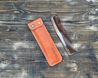 Leather Comb Case Etsy