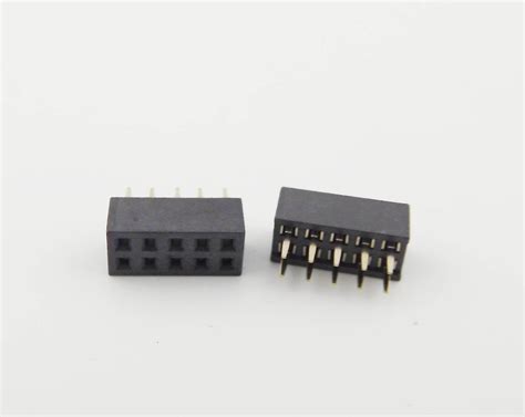 10 Pcs Pitch 2mm 2x5 Pin 10 Pin Female Double Row Straight Pin PCB