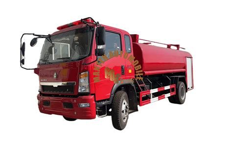 Customized HOWO 4X2 5000L 8cbm Water Tank Alarm Sprinkler Fire Rescue