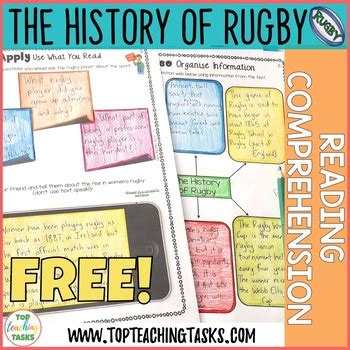 The History Of Rugby Reading Comprehension Activity FREE Rugby World Cup