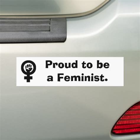 Womanfist Proud To Be A Feminist Bumper Sticker Zazzle