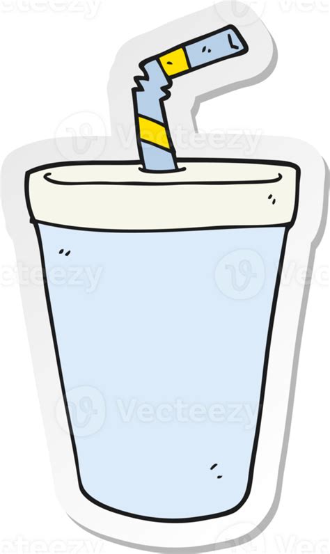 Sticker Of A Cartoon Soda 36354621 Png