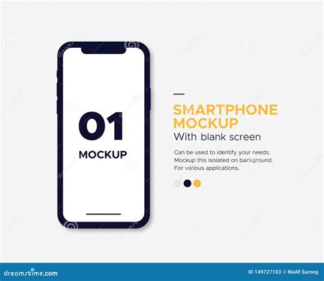 Iphone X Mockup Banner With Blank Screen Stock Illustration