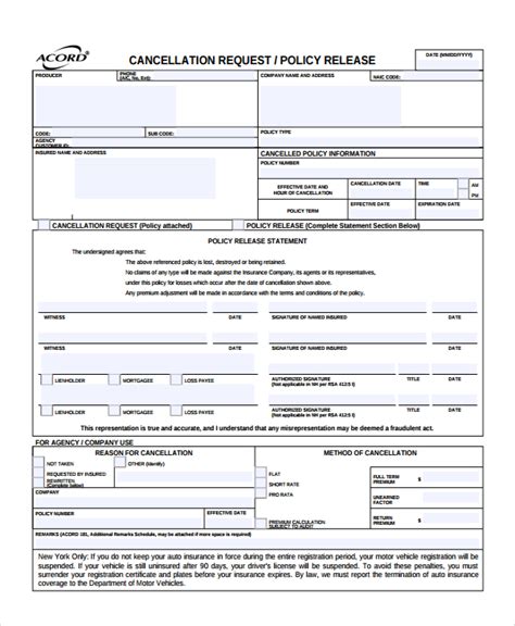 Cancellation Policy Template 8 Free Documents Download In Pdf