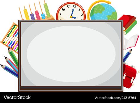 Math Whiteboard Border Background Royalty Free Vector Image