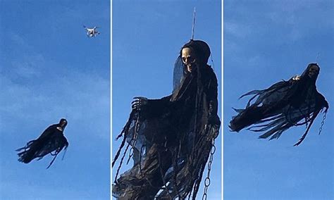 Man Creates His Own Flying Harry Potter Dementor Using A Fishing Line