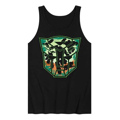 Mens Transformers Autobot Jungle Logo Graphic Tank Top