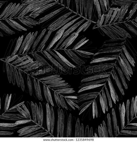 Creative Seamless Pattern Tropical Leaves Flowers Stock Illustration 1235849698 Shutterstock