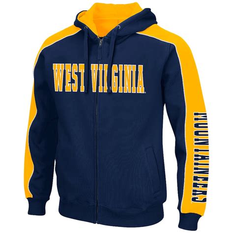 Colosseum West Virginia Mountaineers Navygold Thriller Ii Full Zip Hoodie