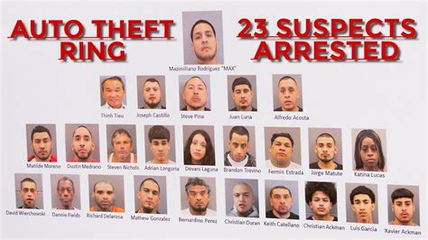 23 Arrests Made In Major Auto Theft Ring I Houston Police Youtube