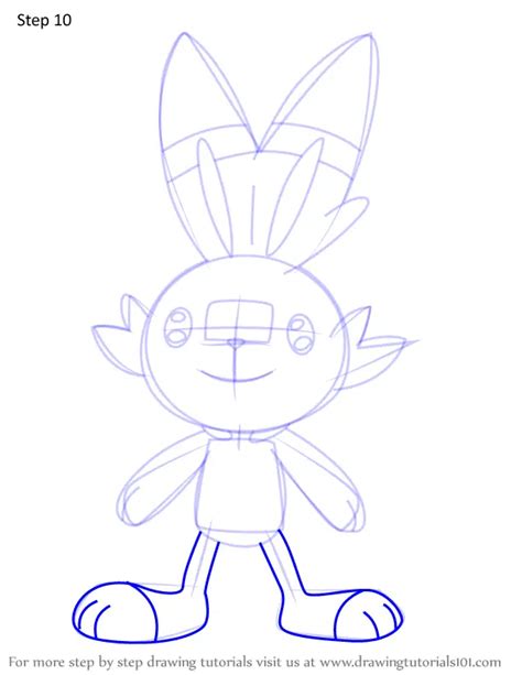 How To Draw Scorbunny From Pokemon Pokemon Step By Step