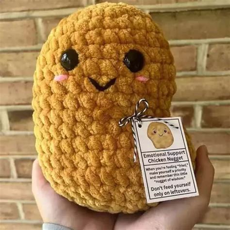 Cute Emotional Support Chicken Nugget Cute Handmade Emotional Support Plush Toy £799 Picclick Uk